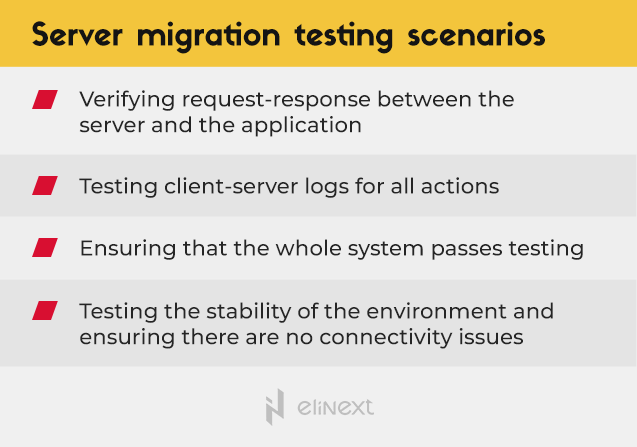 Server Migration Testing Scenarios
