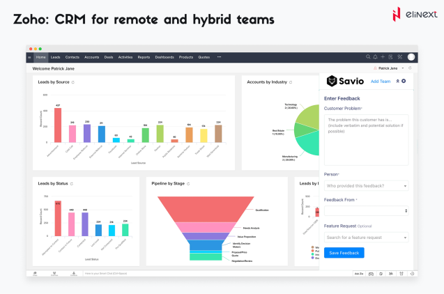 Zoho: CRM fro remote and hybrid teams