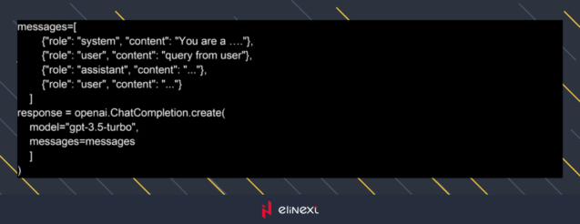 The GPT-3.5 model “gpt-3.5-turbo” was chosen to build a chatbot