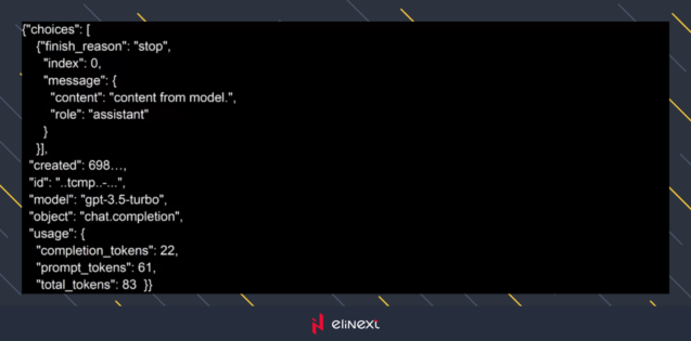 The GPT model response has a structure