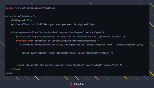 Add a page Logout to confirm logout Views/Authorization/Logout.cshtml