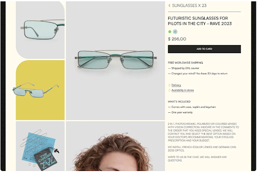 Glasses Store: eCommerce Website