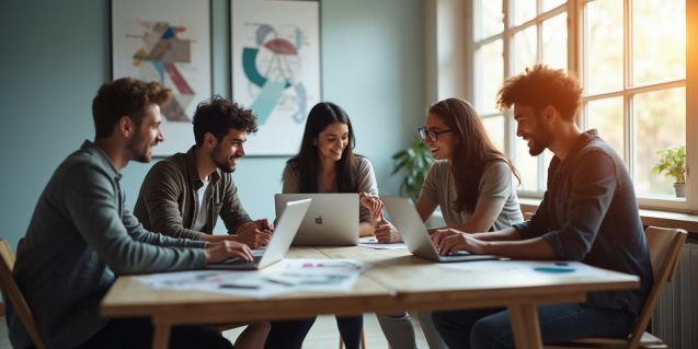 UI UX design workspace