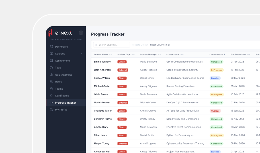 Custom Elinext LMS