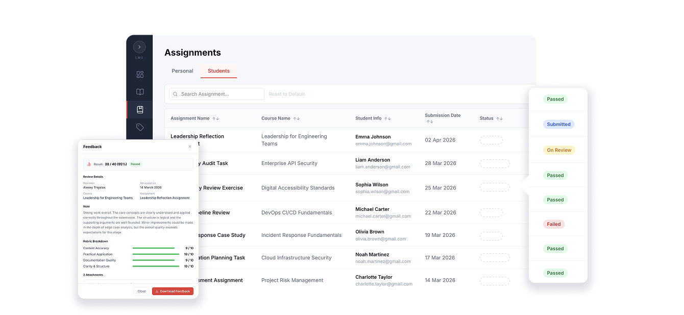 Assignments Elinext LMS Modules