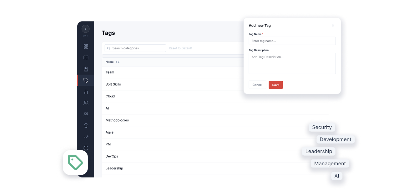 Tags Elinext LMS Modules