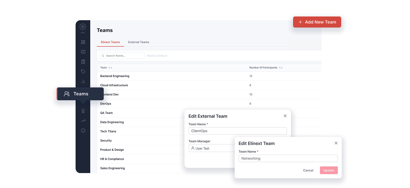 Teams Elinext LMS Modules