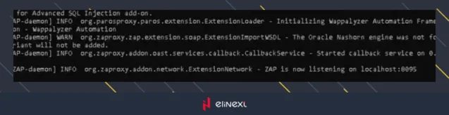 Zap is now listening on localhost: <port>