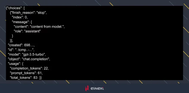 The GPT model response has a structure