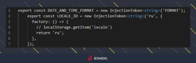 we'll declare two constants using InjectionToken