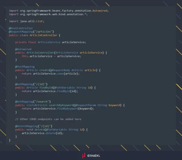 Create a REST controller to handle HTTP requests