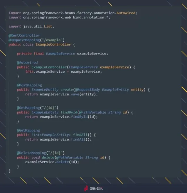 Create a REST controller to handle HTTP requests